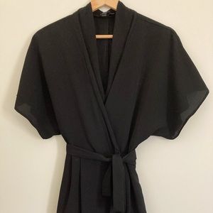 Black Kimono Wrap Dress ASOS
